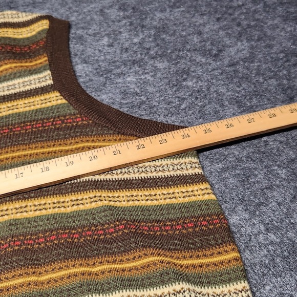 GAP Mens Merino Wool Pullover V-Neck Sweater Vest Brown Fall Autumn Shades XL - Picture 5 of 6